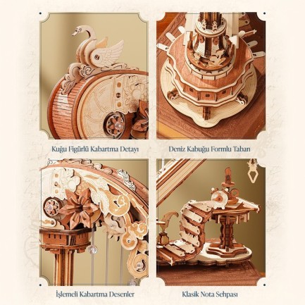 ROKR AMK71 Magic Harp 3D Wooden Puzzle - Thumbnail