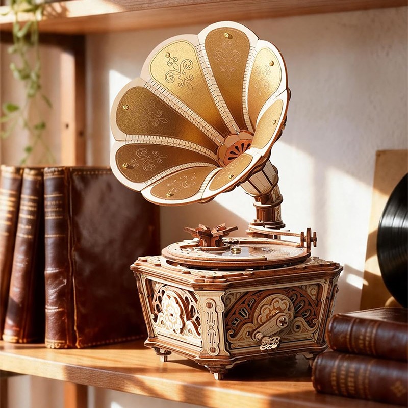 ROKR AMK82 Diva Gramophone 3D Wooden Puzzle