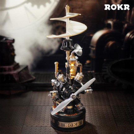 ROKR - ROKR CGL01 Leonardo Da Vinci Helicopter DIY Mechanical 3D Puzzle