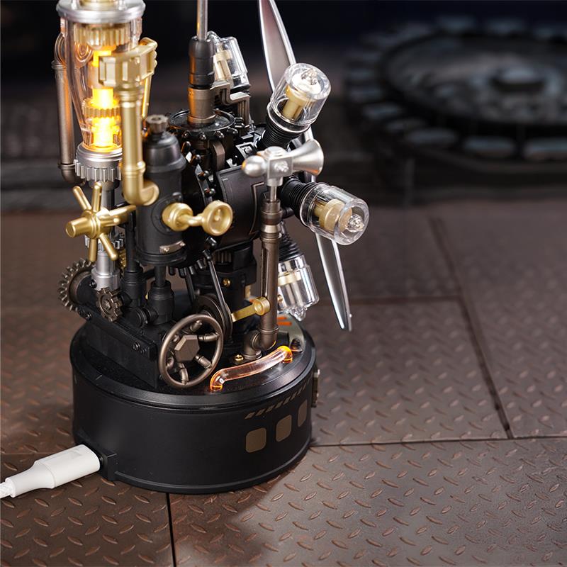 ROKR CGL01 Leonardo Da Vinci’s Helicopter DIY Mechanical 3D Puzzle Maket Model Seti 3D Model Kit Detaylı Dekoratif Hobi Seti Hareketli ve Işıklı