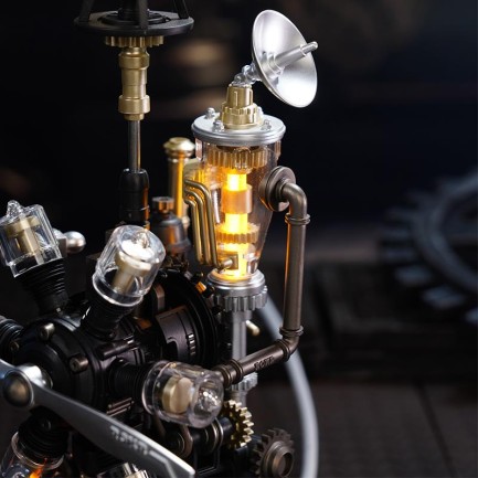 ROKR CGL01 Leonardo Da Vinci’s Helicopter DIY Mechanical 3D Puzzle Maket Model Seti 3D Model Kit Detaylı Dekoratif Hobi Seti Hareketli ve Işıklı - Thumbnail