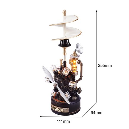 ROKR CGL01 Leonardo Da Vinci’s Helicopter DIY Mechanical 3D Puzzle Maket Model Seti 3D Model Kit Detaylı Dekoratif Hobi Seti Hareketli ve Işıklı - Thumbnail