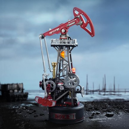 ROKR CGL03 Oil Extractor DIY Mechanical 3D Puzzle Maket Model Seti 3D Model Kit Detaylı Dekoratif Hobi Seti Hareketli ve Işıklı - Thumbnail