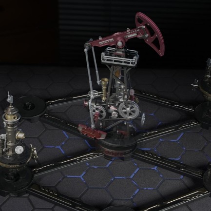ROKR CGL03 Oil Extractor DIY Mechanical 3D Puzzle Maket Model Seti 3D Model Kit Detaylı Dekoratif Hobi Seti Hareketli ve Işıklı - Thumbnail