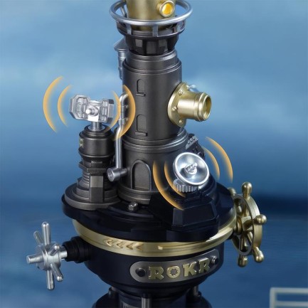 ROKR CGM01 Navi Lighthouse DIY Mechanical 3D Puzzle Maket Model Seti 3D Model Kit Detaylı Dekoratif Hobi Seti Hareketli ve Işıklı - Thumbnail