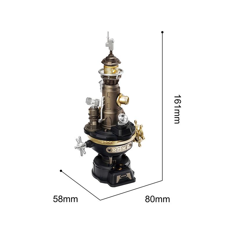 ROKR CGM01 Navi Lighthouse DIY Mechanical 3D Puzzle Maket Model Seti 3D Model Kit Detaylı Dekoratif Hobi Seti Hareketli ve Işıklı