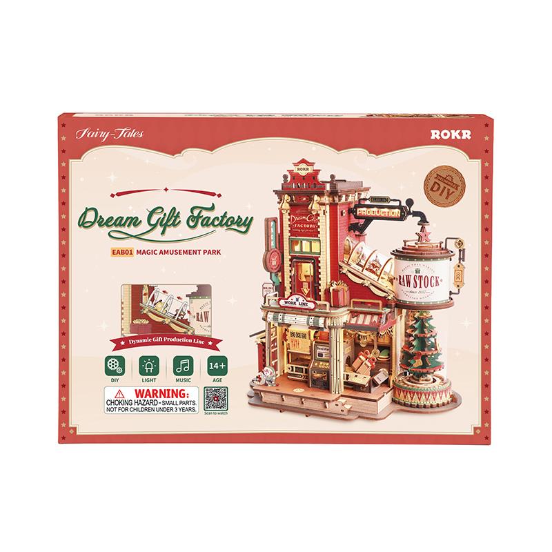 ROKR EAB01 Dream Gift Factory Music Box 3D Wooden Puzzle