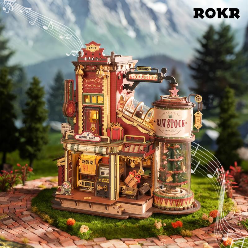 ROKR EAB01 Dream Gift Factory Music Box 3D Wooden Puzzle