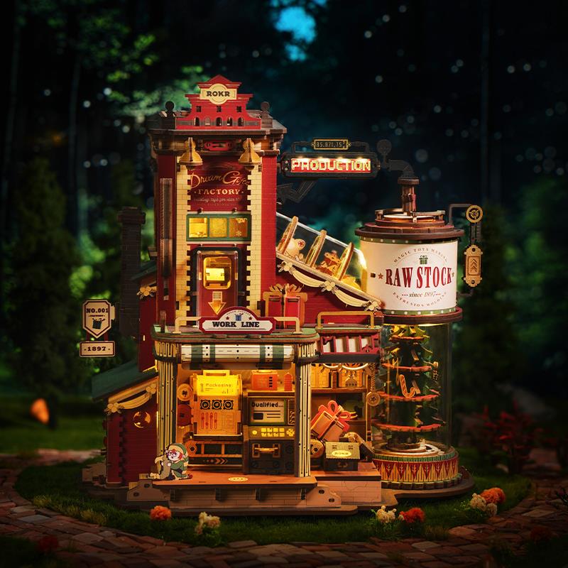 ROKR EAB01 Dream Gift Factory Music Box 3D Wooden Puzzle