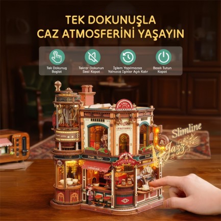 ROKR EAB02 Dream Coffee Factory 3D Wooden Puzzle - Thumbnail