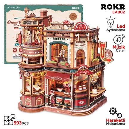 ROKR - ROKR EAB02 Dream Coffee Factory 3D Wooden Puzzle