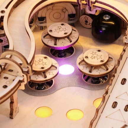 ROKR EG01 Pinpon Makinesi (3D Pinball Machine) DIY Minyatür Maket Model Seti Ahşap 3D Wooden Puzzle 3D Model Kit Detaylı Dekoratif Hobi Seti Ahşap Maket - Thumbnail