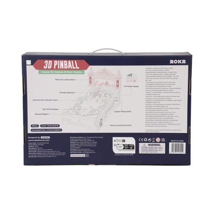 ROKR EG01 Pinpon Makinesi (3D Pinball Machine) DIY Minyatür Maket Model Seti Ahşap 3D Wooden Puzzle 3D Model Kit Detaylı Dekoratif Hobi Seti Ahşap Maket - Thumbnail