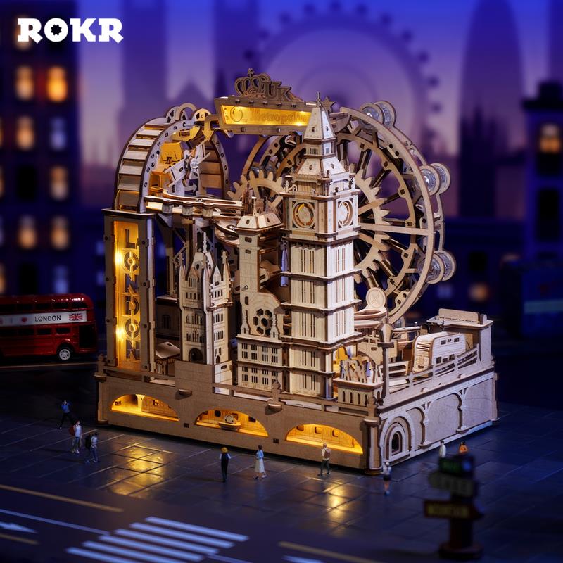 ROKR EGB01 Marble Travel London DIY 3D Wooden Puzzle