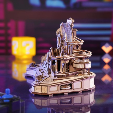 ROKR EGC01 Gear Ball Challenge DIY Minyatür Maket Model Seti Ahşap 3D Wooden Puzzle 3D Model Kit Detaylı Dekoratif Hobi Seti Ahşap Maket - Thumbnail
