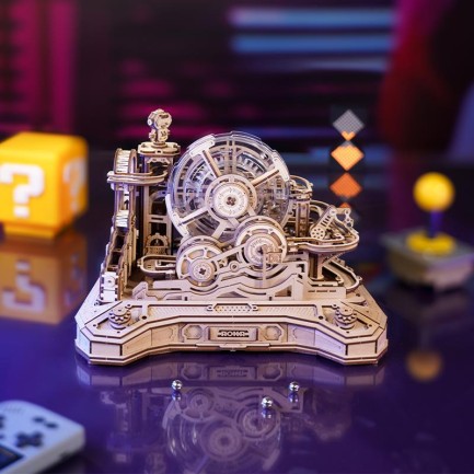 ROKR EGC01 Gear Ball Challenge DIY Minyatür Maket Model Seti Ahşap 3D Wooden Puzzle 3D Model Kit Detaylı Dekoratif Hobi Seti Ahşap Maket - Thumbnail