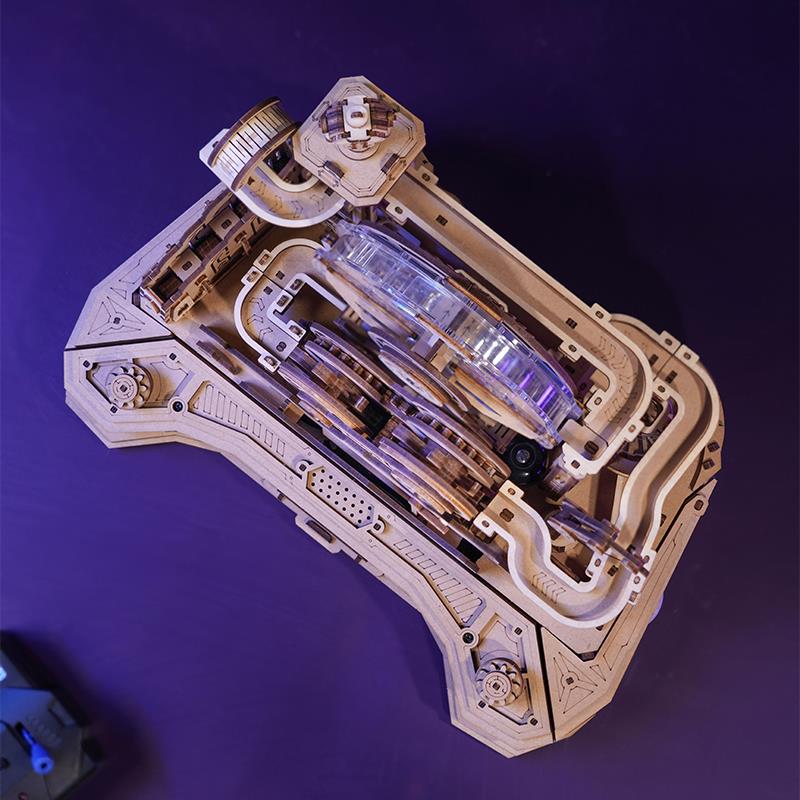 ROKR EGC01 Gear Ball Challenge DIY Minyatür Maket Model Seti Ahşap 3D Wooden Puzzle 3D Model Kit Detaylı Dekoratif Hobi Seti Ahşap Maket