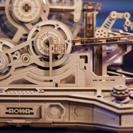 ROKR EGC01 Gear Ball Challenge DIY Minyatür Maket Model Seti Ahşap 3D Wooden Puzzle 3D Model Kit Detaylı Dekoratif Hobi Seti Ahşap Maket - Thumbnail