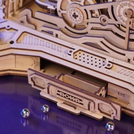ROKR EGC01 Gear Ball Challenge DIY Minyatür Maket Model Seti Ahşap 3D Wooden Puzzle 3D Model Kit Detaylı Dekoratif Hobi Seti Ahşap Maket - Thumbnail