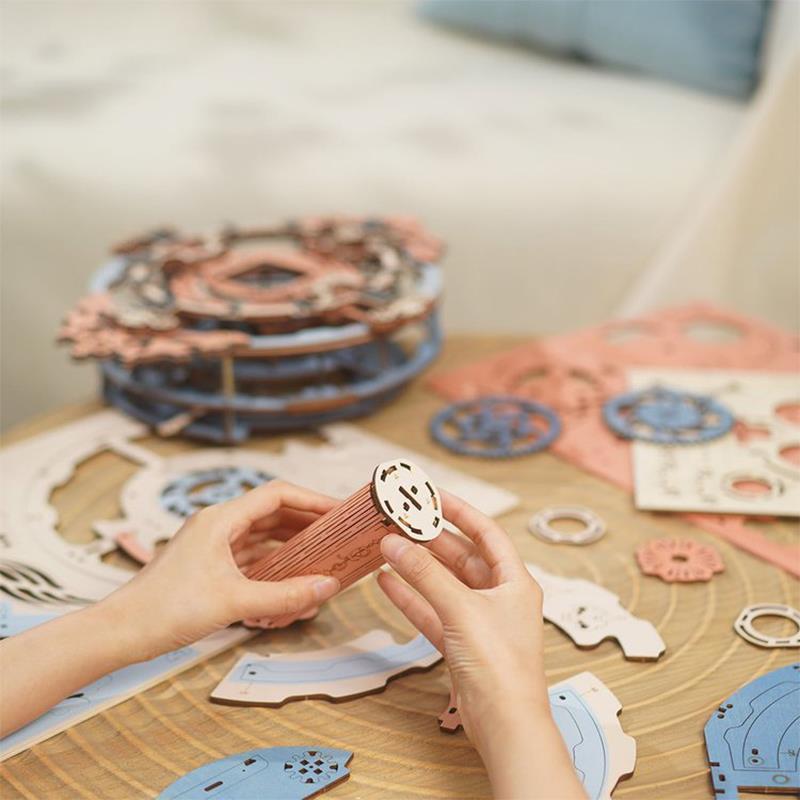 ROKR LC701 Romantic Note Wall Clock 3D Wooden Puzzle