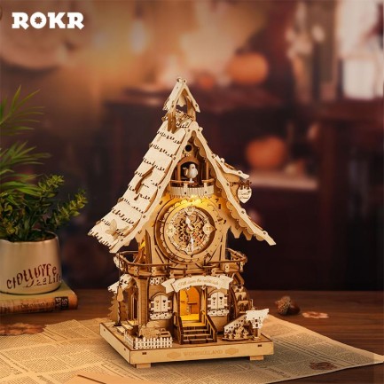 ROKR - ROKR LC901 Cuckoo Clock Wood Color Mechanical 3D Wooden Puzzle