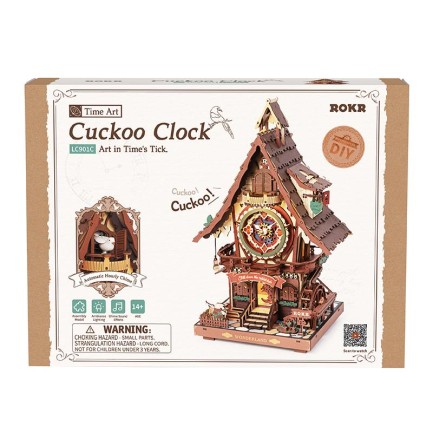 ROKR LC901C Cuckoo Clock Mechanical 3D Wooden Puzzle - Thumbnail