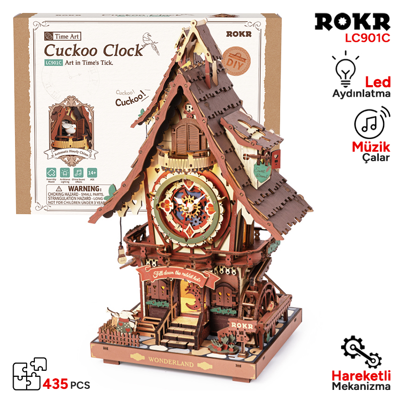 ROKR LC901C Cuckoo Clock Mechanical 3D Wooden Puzzle