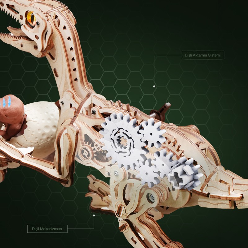 ROKR LD01 Velociraptor 3D Wooden Puzzle