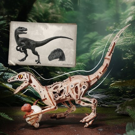 ROKR LD01 Velociraptor 3D Wooden Puzzle - Thumbnail