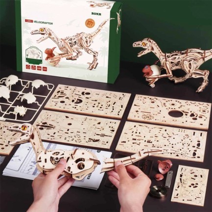 ROKR LD01 Velociraptor 3D Wooden Puzzle - Thumbnail