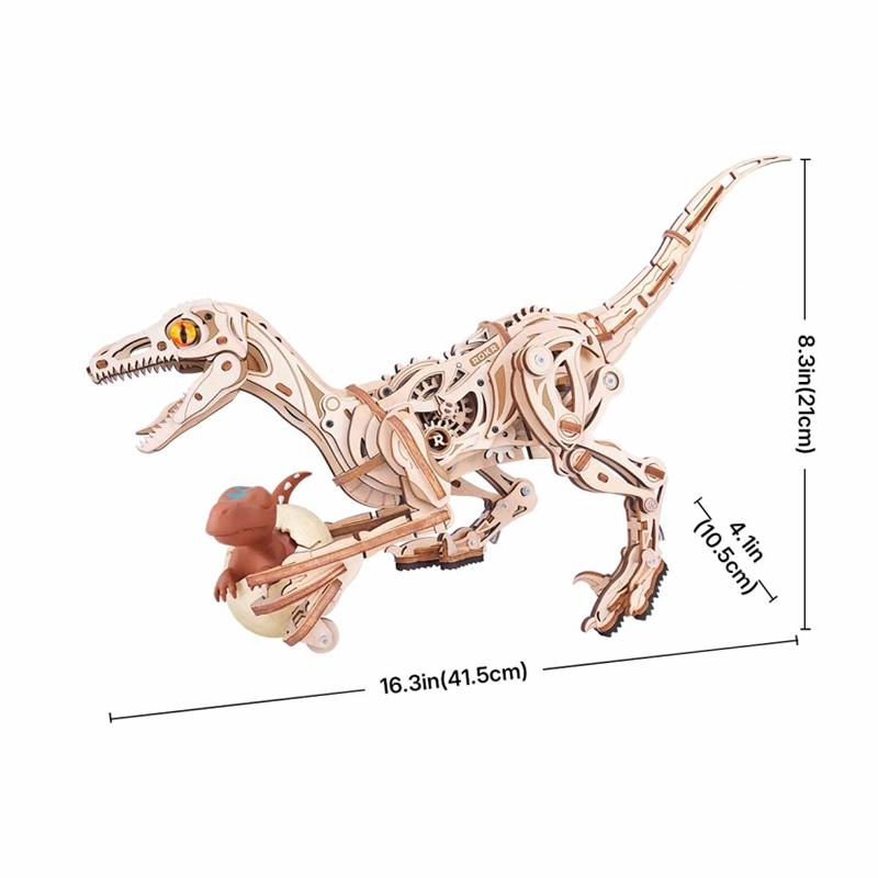 ROKR LD01 Velociraptor 3D Wooden Puzzle