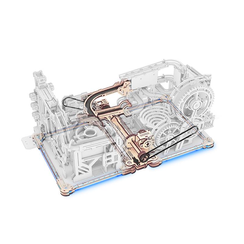 ROKR LG01 Marble Run Link Pack Marble Run DIY Minyatür Maket Model Seti Ahşap 3D Wooden Puzzle 3D Model Kit Detaylı Dekoratif Hobi Seti Ahşap Maket