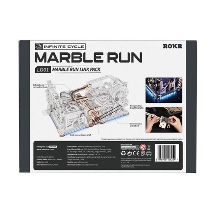 ROKR LG01 Marble Run Link Pack Marble Run DIY Minyatür Maket Model Seti Ahşap 3D Wooden Puzzle 3D Model Kit Detaylı Dekoratif Hobi Seti Ahşap Maket - Thumbnail