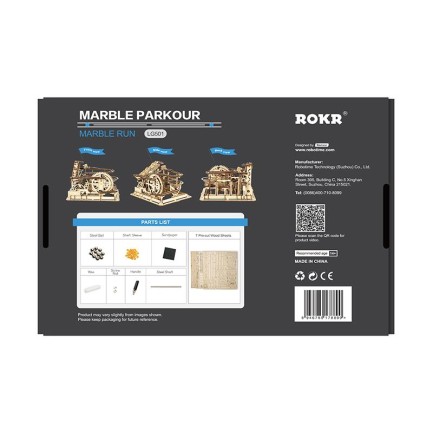 ROKR LG501 Marble Parkour Marble Run DIY Minyatür Maket Model Seti Ahşap 3D Wooden Puzzle 3D Model Kit Detaylı Dekoratif Hobi Seti Ahşap Maket - Thumbnail