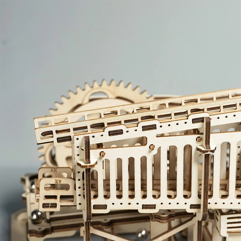 ROKR LG502 Marble Squad Marble Run DIY Minyatür Maket Model Seti Ahşap 3D Wooden Puzzle 3D Model Kit Detaylı Dekoratif Hobi Seti Ahşap Maket