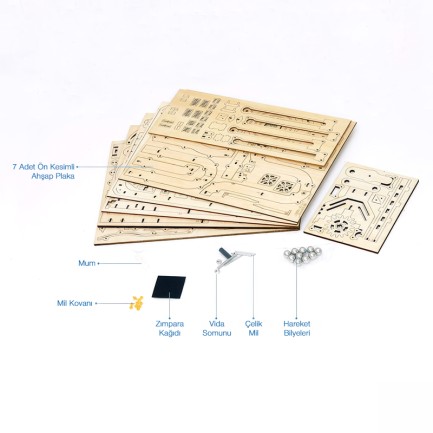 ROKR LG502 Marble Squad Marble Run DIY Minyatür Maket Model Seti Ahşap 3D Wooden Puzzle 3D Model Kit Detaylı Dekoratif Hobi Seti Ahşap Maket - Thumbnail