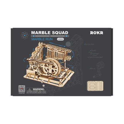 ROKR LG502 Marble Squad Marble Run DIY Minyatür Maket Model Seti Ahşap 3D Wooden Puzzle 3D Model Kit Detaylı Dekoratif Hobi Seti Ahşap Maket - Thumbnail