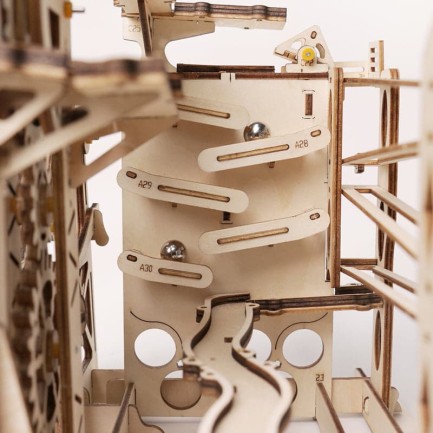 ROKR LG503 Marble Explorer Marble Run DIY Minyatür Maket Model Seti Ahşap 3D Wooden Puzzle 3D Model Kit Detaylı Dekoratif Hobi Seti Ahşap Maket - Thumbnail