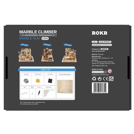 ROKR LG504 Marble Climber Marble Run DIY Minyatür Maket Model Seti Ahşap 3D Wooden Puzzle 3D Model Kit Detaylı Dekoratif Hobi Seti Ahşap Maket - Thumbnail