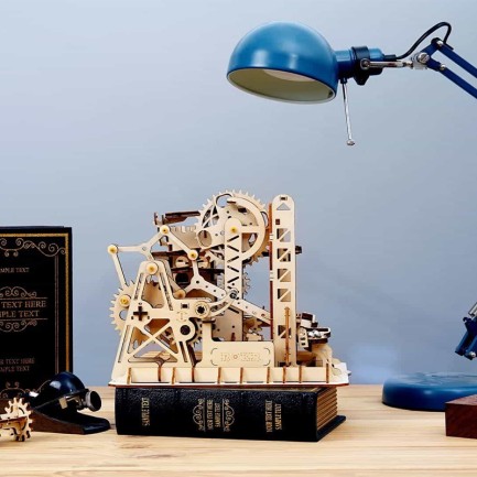 ROKR LG504 Marble Climber Marble Run DIY Minyatür Maket Model Seti Ahşap 3D Wooden Puzzle 3D Model Kit Detaylı Dekoratif Hobi Seti Ahşap Maket - Thumbnail