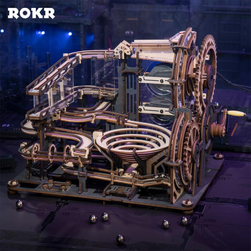 ROKR LGA01 Marble Night City Marble Run 3D Wooden Puzzle