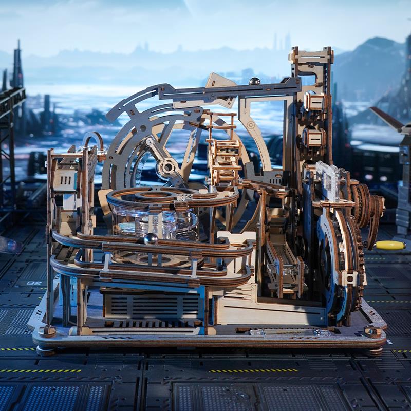 ROKR LGC01 Marble Spaceport Marble Run 3D Wooden Puzzle