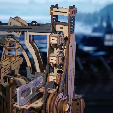 ROKR LGC01 Marble Spaceport Marble Run 3D Wooden Puzzle - Thumbnail