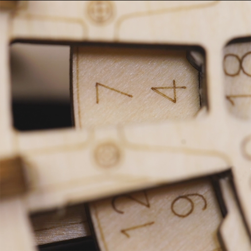 ROKR LK201 Hareketli Takvim Perpetual Calendar DIY Minyatür Maket Model Seti Ahşap 3D Wooden Puzzle 3D Model Kit Detaylı Dekoratif Hobi Seti Ahşap Maket