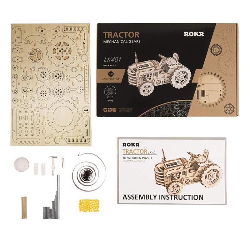 ROKR LK401 Tractor 3D Wooden Puzzle