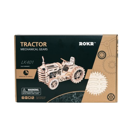 ROKR LK401 Traktör (Tractor) DIY Minyatür Maket Model Seti Ahşap 3D Wooden Puzzle 3D Model Kit Detaylı Dekoratif Hobi Seti Ahşap Maket - Thumbnail