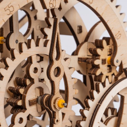 ROKR LK501 Hareketli Sarkaçlı Saat Pendulum Clock DIY Minyatür Maket ModelSet Ahşap 3D Wooden Puzzle 3D Model Kit Detaylı Dekoratif Hobi Seti Ahşap Maket - Thumbnail