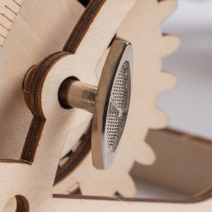 ROKR LK501 Hareketli Sarkaçlı Saat Pendulum Clock DIY Minyatür Maket ModelSet Ahşap 3D Wooden Puzzle 3D Model Kit Detaylı Dekoratif Hobi Seti Ahşap Maket - Thumbnail