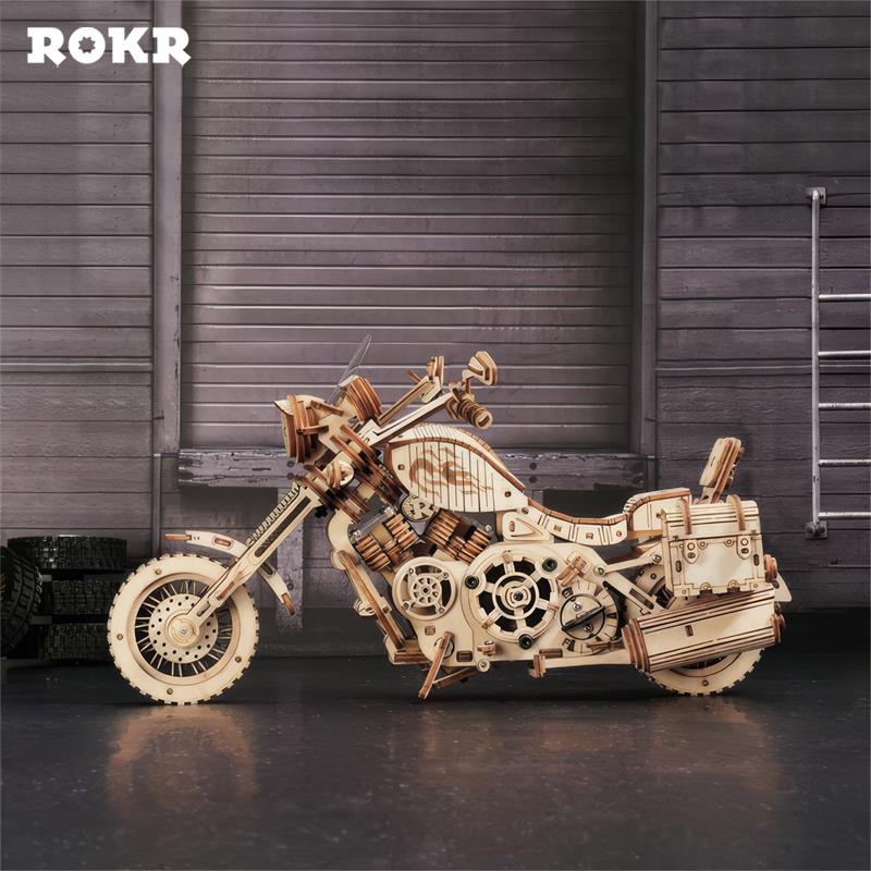 ROKR LK504 Cruiser motorcycle 3D Wooden Puzzle