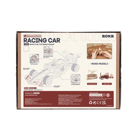 ROKR LK505 Formula Yarış Arabası (F1 Racing Car) DIY Minyatür Maket ModelSeti Ahşap 3D Wooden Puzzle 3D Model Kit Detaylı Dekoratif Hobi Seti Ahşap Maket - Thumbnail